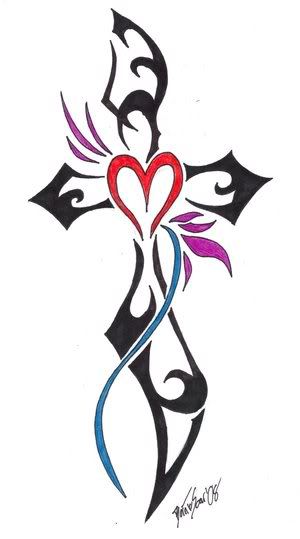 tribal cross tattoos. awesome cross