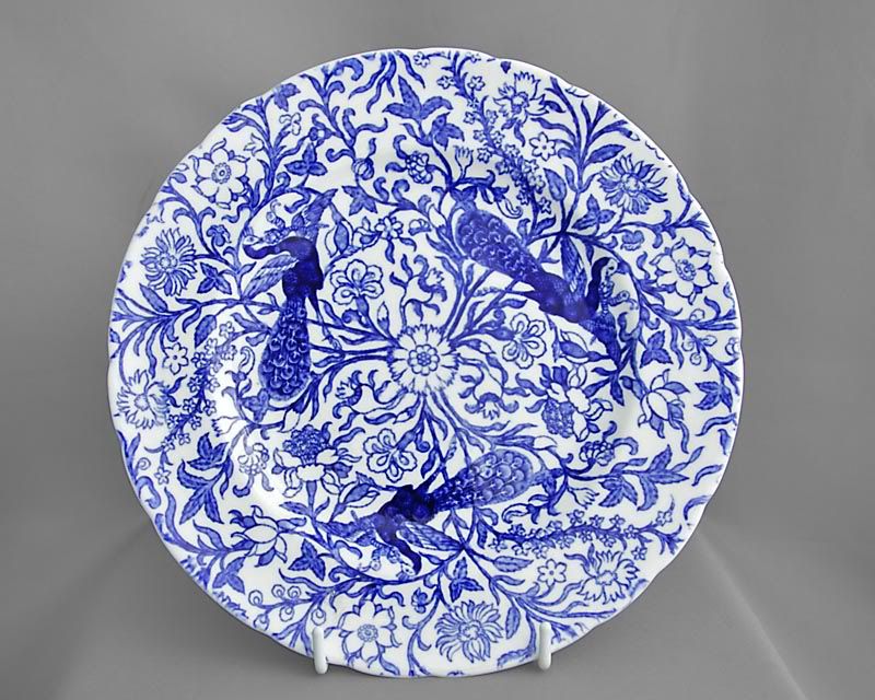 Royal Crown Derby Blue And White Dinner Plate 26cm Peacock C1933 Ebay