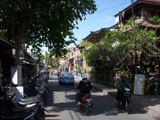 Scooters Line The Streets Bali