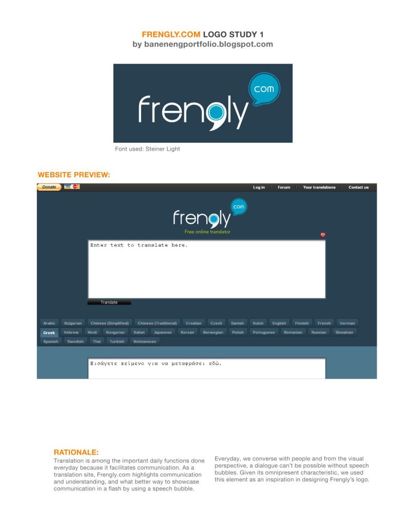 Frengly logo on website