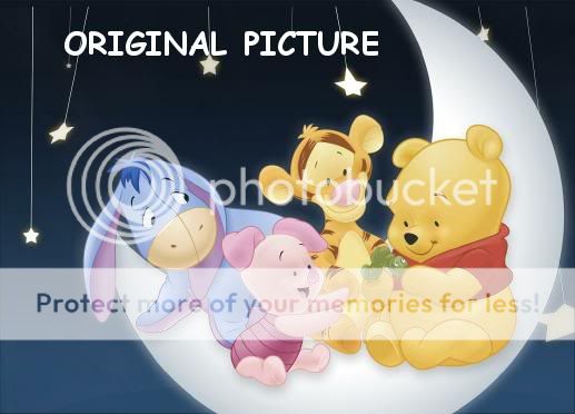 Winnie The Pooh~In~The~Moon Cross Stitch Pattern  