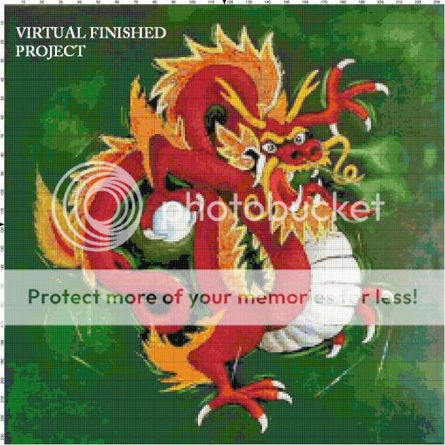 Chinese Dragon Cross Stitch Pattern Oriental TBB  