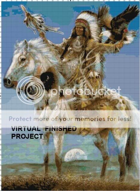 Indian Spirits Cross Stitch Pattern Native American  