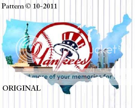 New York Yankees #4 Cross Stitch Pattern Baseball TBB  