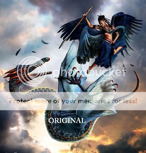 Angel & Dragon Cross Stitch Pattern Fantasy warfare TBB  