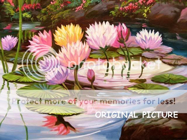 Lotus Lily Pond Cross Stitch Pattern Flowers TBB  