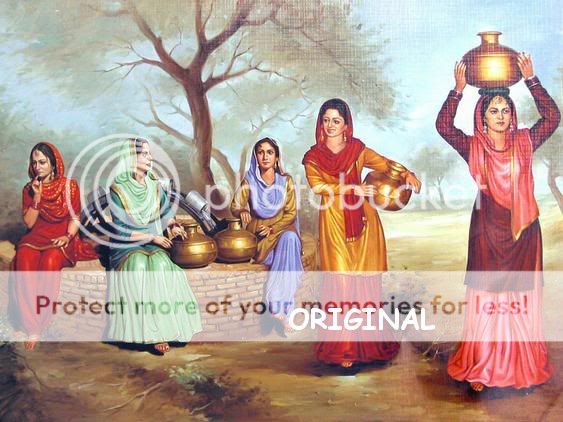 Punjabi Women Cross Stitch Pattern India  