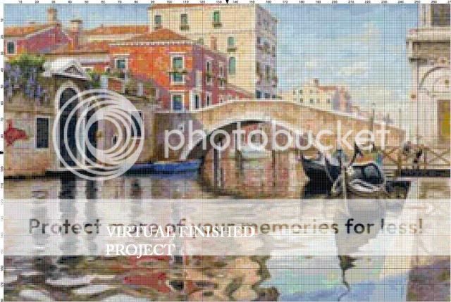 Venice Canal 1 Cross Stitch Pattern Italy TBB  