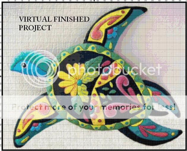 Painted Turtle Cross Stitch Pattern TBB  