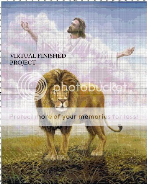 Spirit of The Lion of Judah Cross Stitch Pat Messianic  