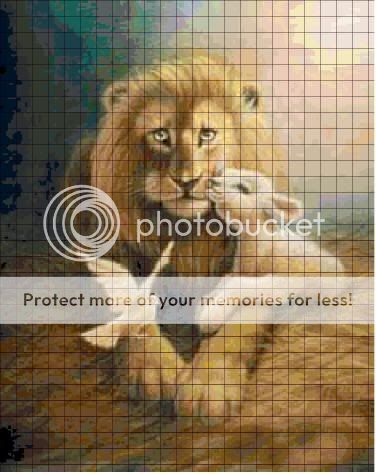 Lion Lamb Dove Cross Stitch Pattern Bible Christian  