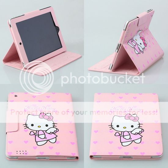 iPad 2 Magnetic PU Leather HelloKitty Case Smart Cover Stand Choose 