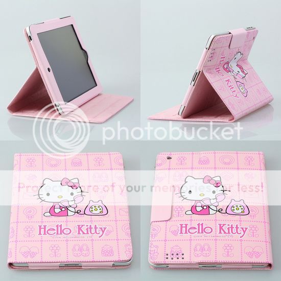 iPad 2 Magnetic PU Leather HelloKitty Case Smart Cover Stand Choose 