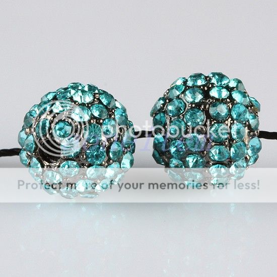 10mm Round Ball Crystal Rhinestone Loose Spacer Beads  