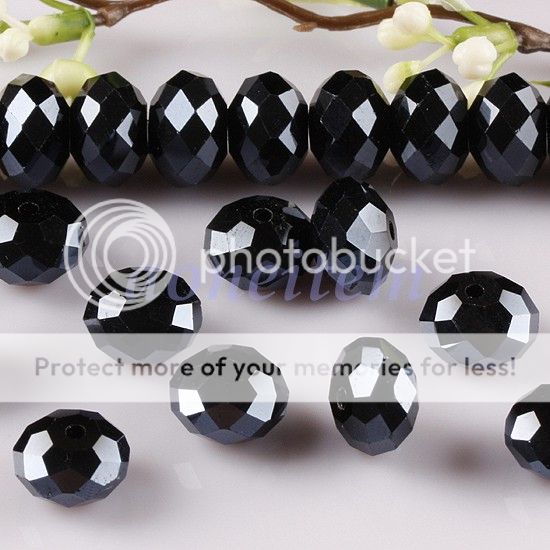 Wholesale Faceted Crystal Glass 9x12mm Rondelle Gemstone Loose Beads 