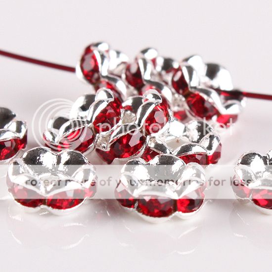 Colorful Austrian Crystal Rondelle Flower Spacer Beads Findings  
