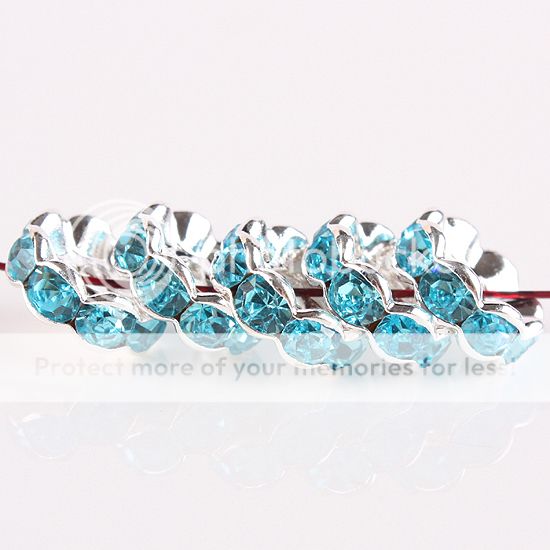 4x10mm CRYSTAL WEAVE FLOWER LOOSE SPACERS BEADS FINDING  