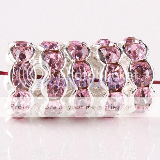 Crystal Rhinestone 10MM Flower Spacer Beads Findings  