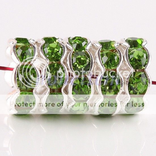 Crystal Rhinestone 10MM Flower Spacer Beads Findings  