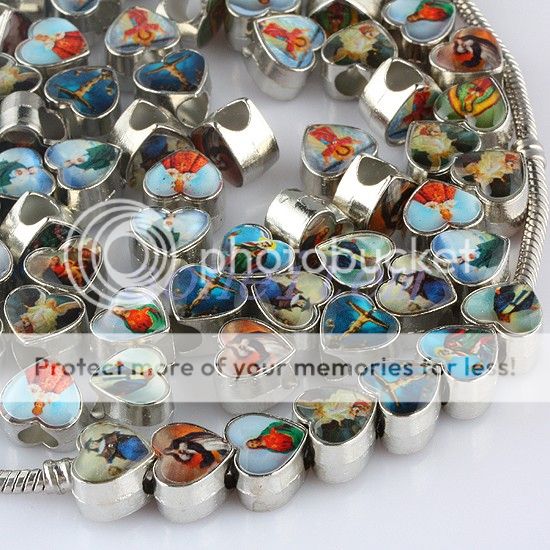 TypeJesus Icon Heart Charm Beads Fit European Top Brand Bracelet