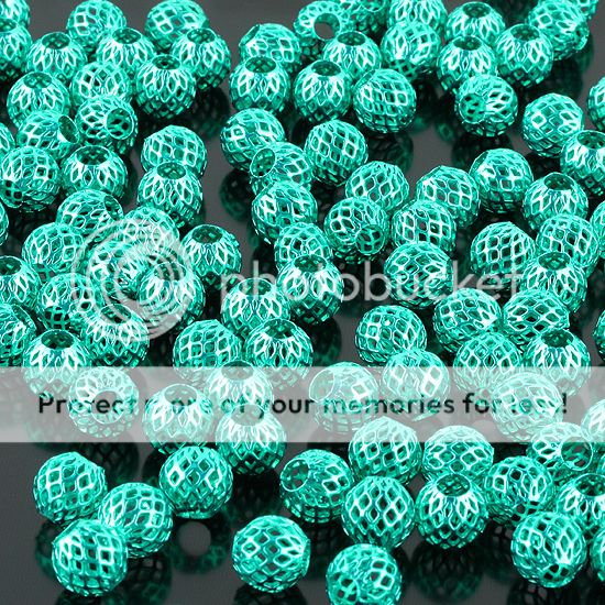 Wire Knitting Weave Net Tennis Ball Charm European Bead Spacer Loose 