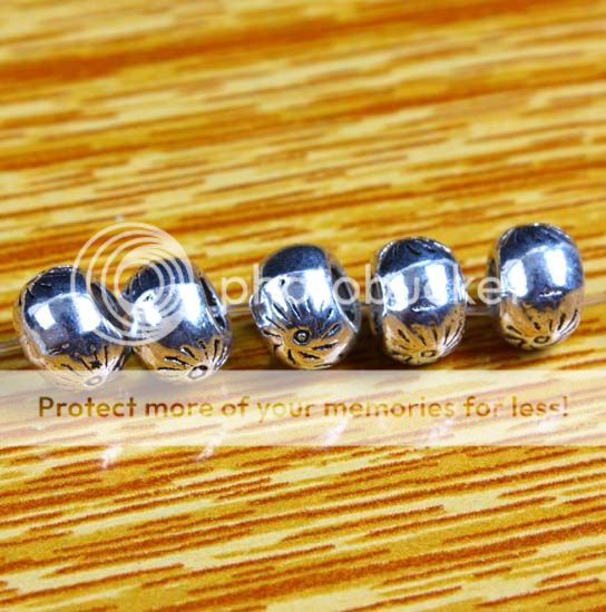 F8494*60Pcs Tibetan Silver Carved Spacer Beads 3mm Hole  