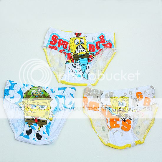 3PC/ Pack Cartoon Childrens Underwear 100% Cotton Brief Pants shorts 