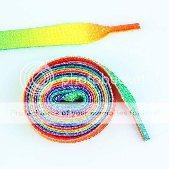 Flat Coloured Pattern Laopard Zebra Rainbow Shoes Boot Laces Shoelaces ...