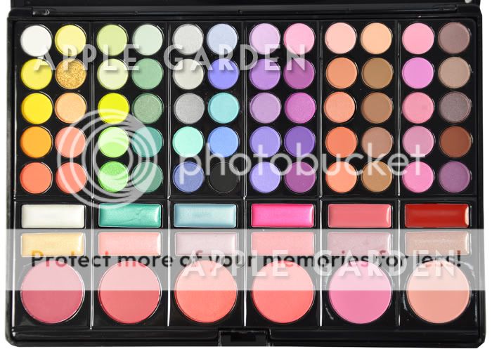 78 Color Eyeshadow Blusher Lip Gloss Combo Make up Palette #4B  