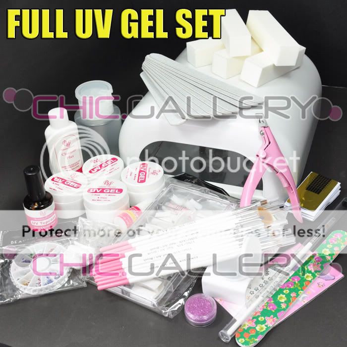 ALL IN ONE FULL UV GEL NAIL SET 36W UV CURING LAMP #789  