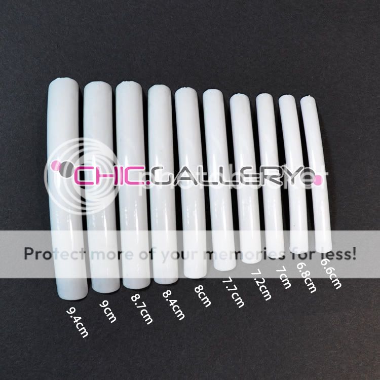 100pcs Long Salon Nails   White (Half Tips)