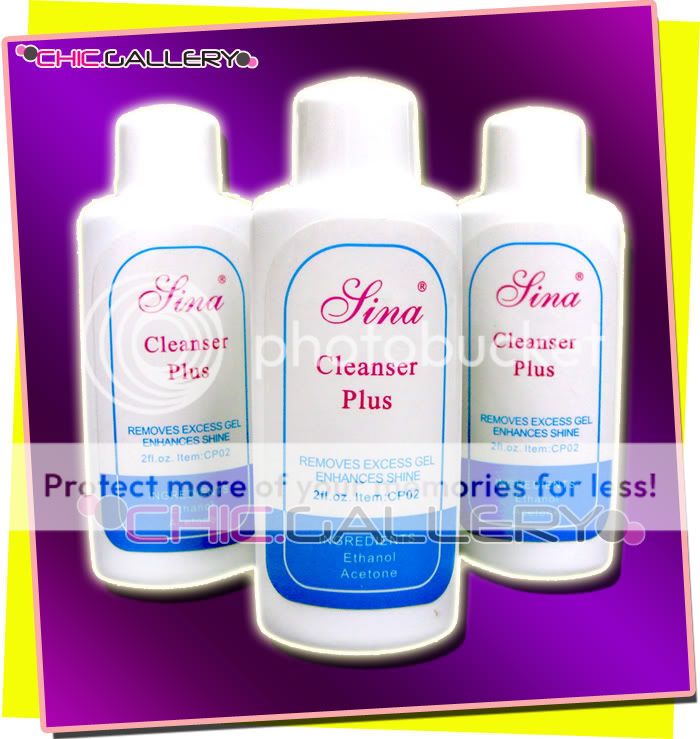 3x UV Gel Cleanser Plus False Nail Art #18  