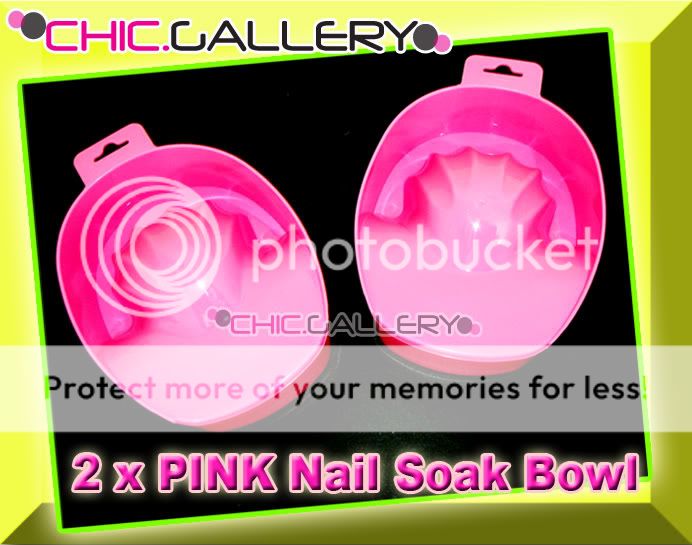 PINK NAIL ART SOAK BATH BOWL MANICURE TOOL 47P  