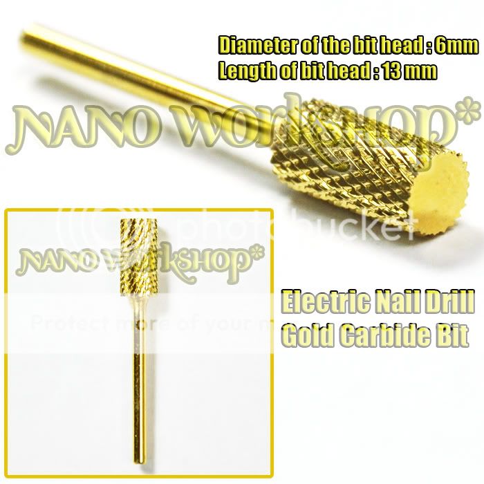 1pc Electric Nail Drill Gold Carbide Bit Model #A #483A  