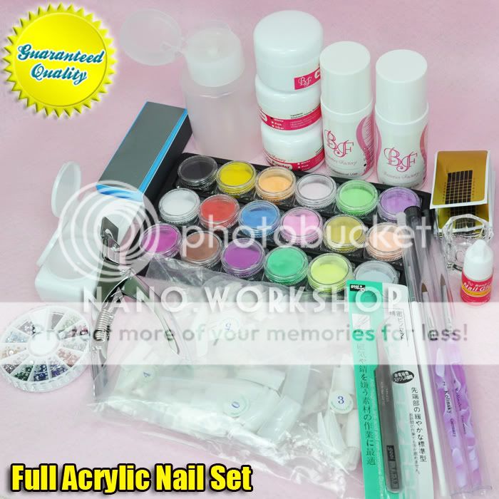 PREMIUM ACRYLIC NAIL ART LIQUID POWDER FULL KIT #555  