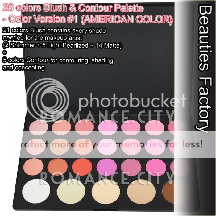 26 color Blush Contour Palette #1 AMERICAN COLOR #626  